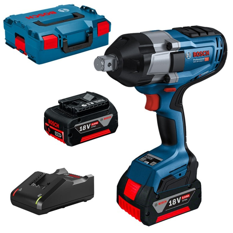Bosch blau gds 18v-1050 h | professioneller Schlagschrauber | mit 2 x 5,0 Ah Akku und Ladegerät - 06019j8522
