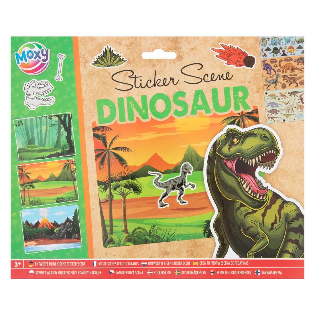 Kreative Handwerksgruppe Design Ihre eigene Aufkleber -Szene Dinosaurus