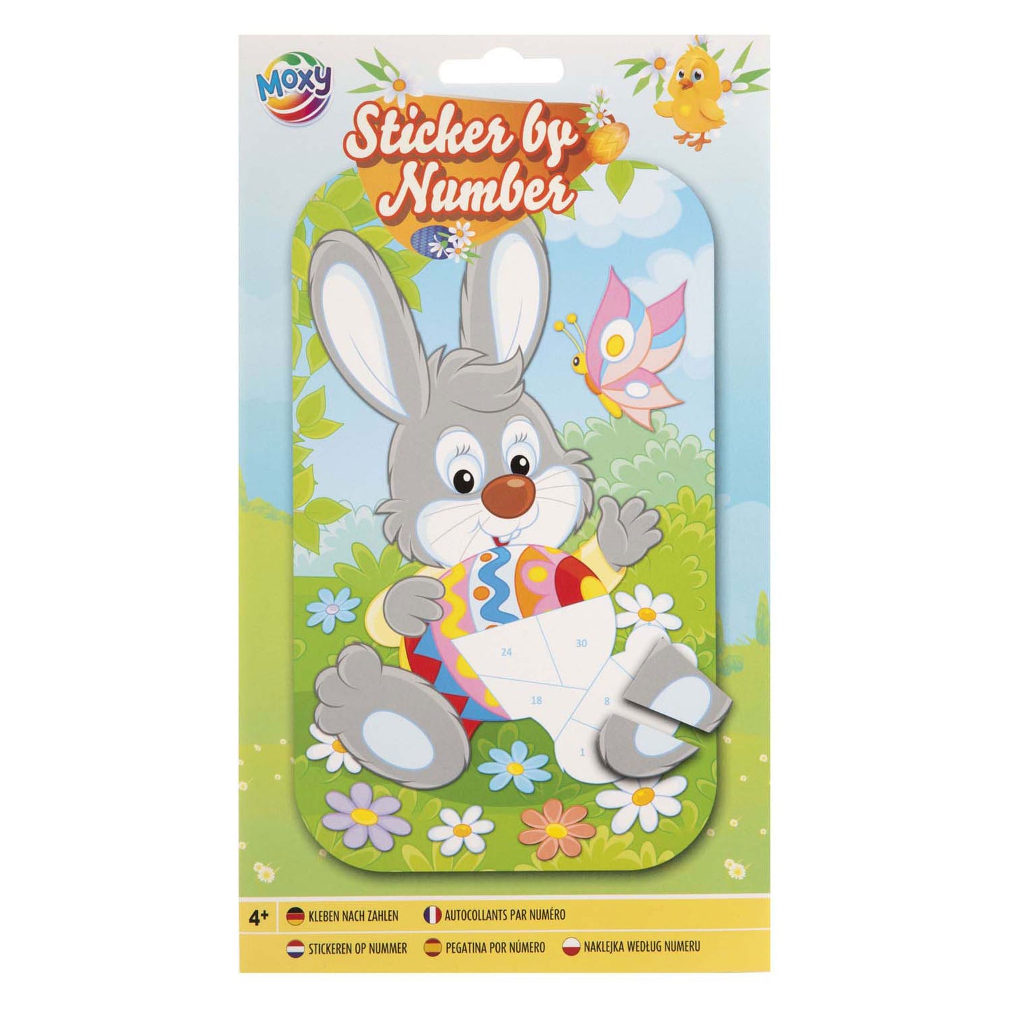 Kreative Handwerksgruppe, die an der Nummer Ostern haften