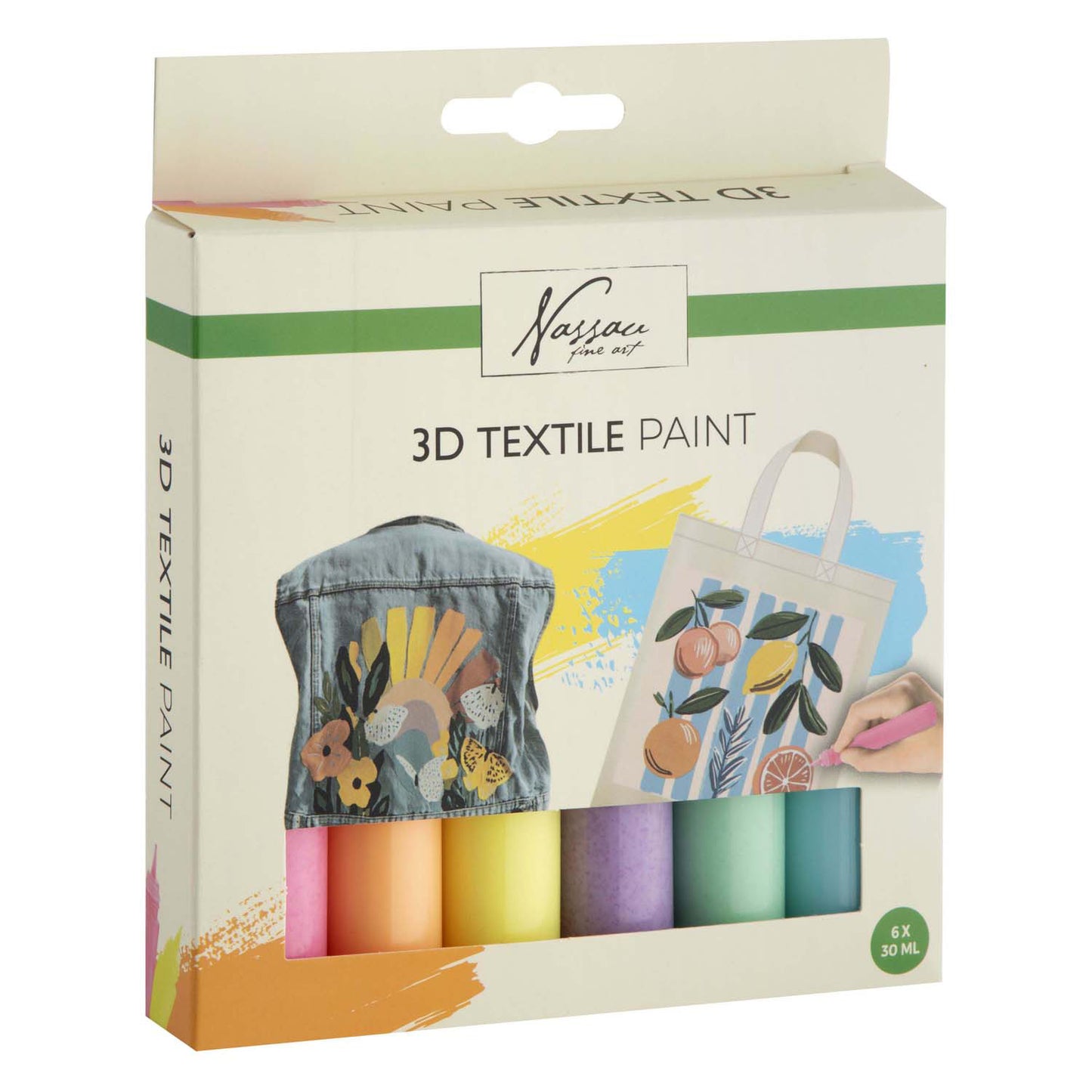 Creative Craft Group Nassau 3D-Textilfarben-Set – 6-tlg.