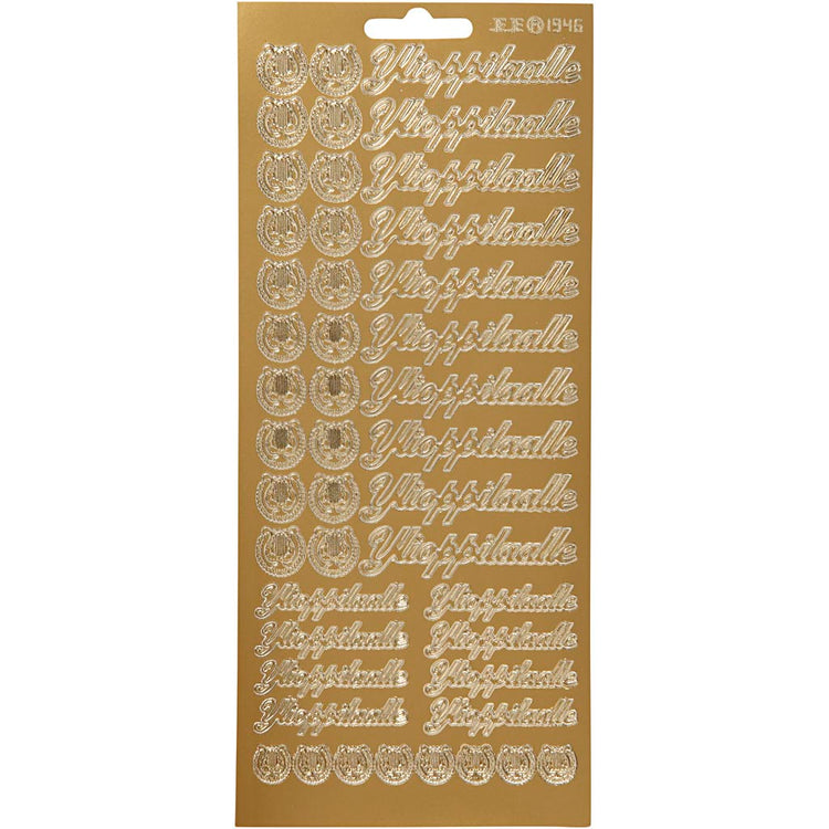 Creativ Firmenaufkleber, Ylioppilaalle, Blatt 10x23 cm, Gold, 1 Blatt