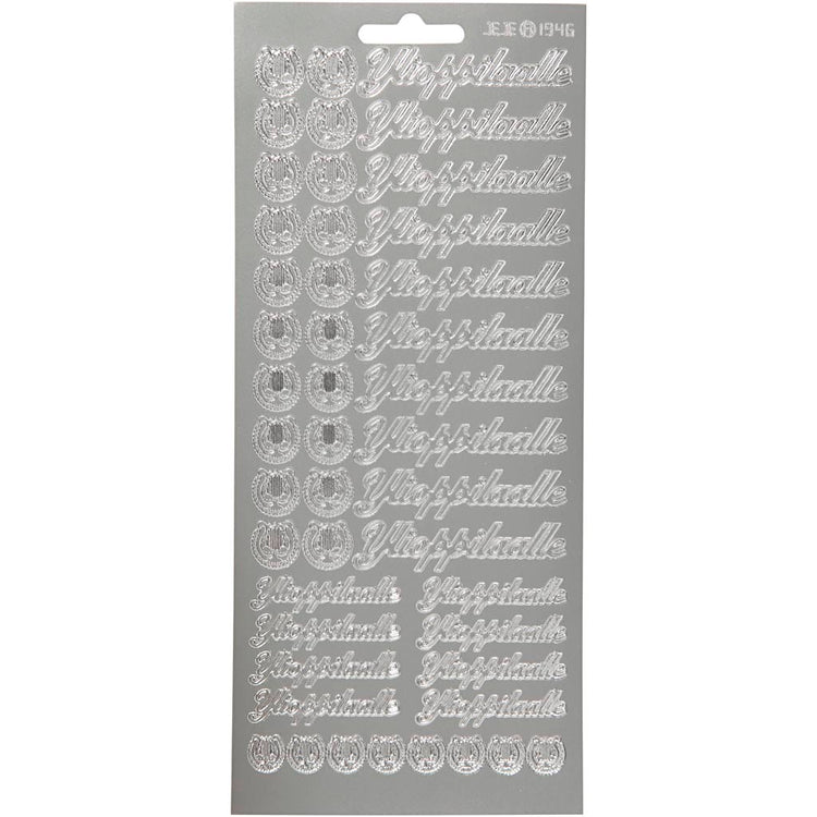 Creativ Firmenaufkleber, Ylioppilaalle, Blatt 10x23 cm, silber, 1 Blatt