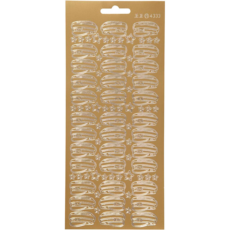 Creativ Firmenaufkleber, Hut, Bogen 10x23 cm, gold, 1 Bogen