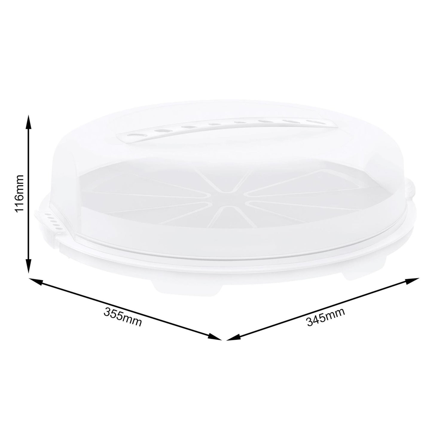 Rotho Fresh Cake Box 35,5 cm weiße transparent
