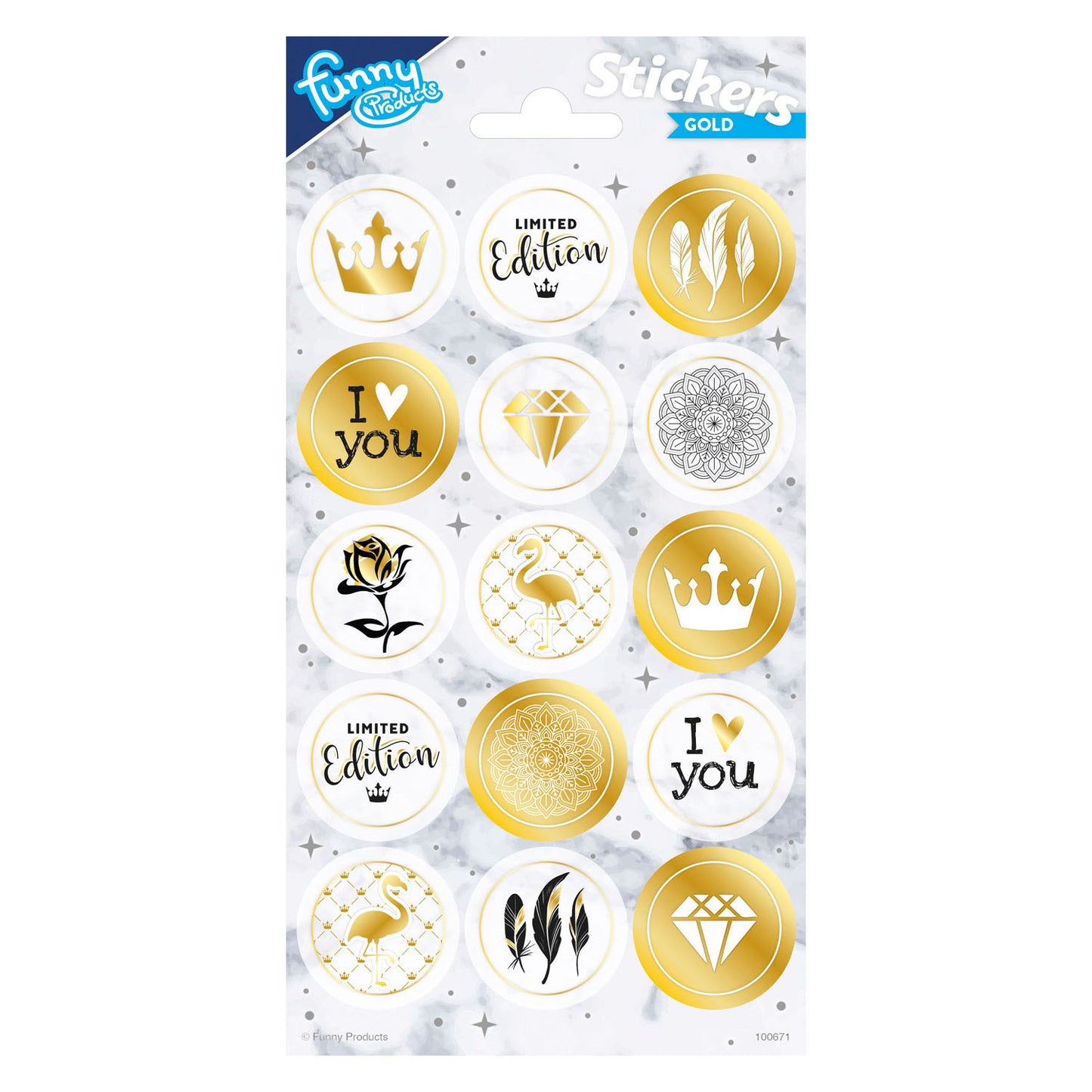 Botum Sticker Blech Gold