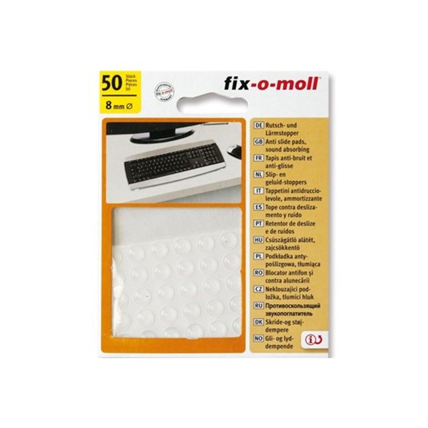 Fix-o-moll Schalldämpfer 50 Stück 12mm trans