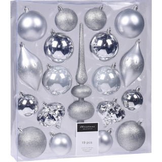 Weihnachten Hangdo Set 19sts Silber