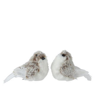 Kaemingk Vogel Kunstfell auf Clip 2fach, 12cm x B.6cm x H.8cm | 4 Stück