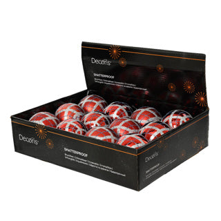 Weihnachtskugel PP 2-farbig assdia8cm | 12 Stück