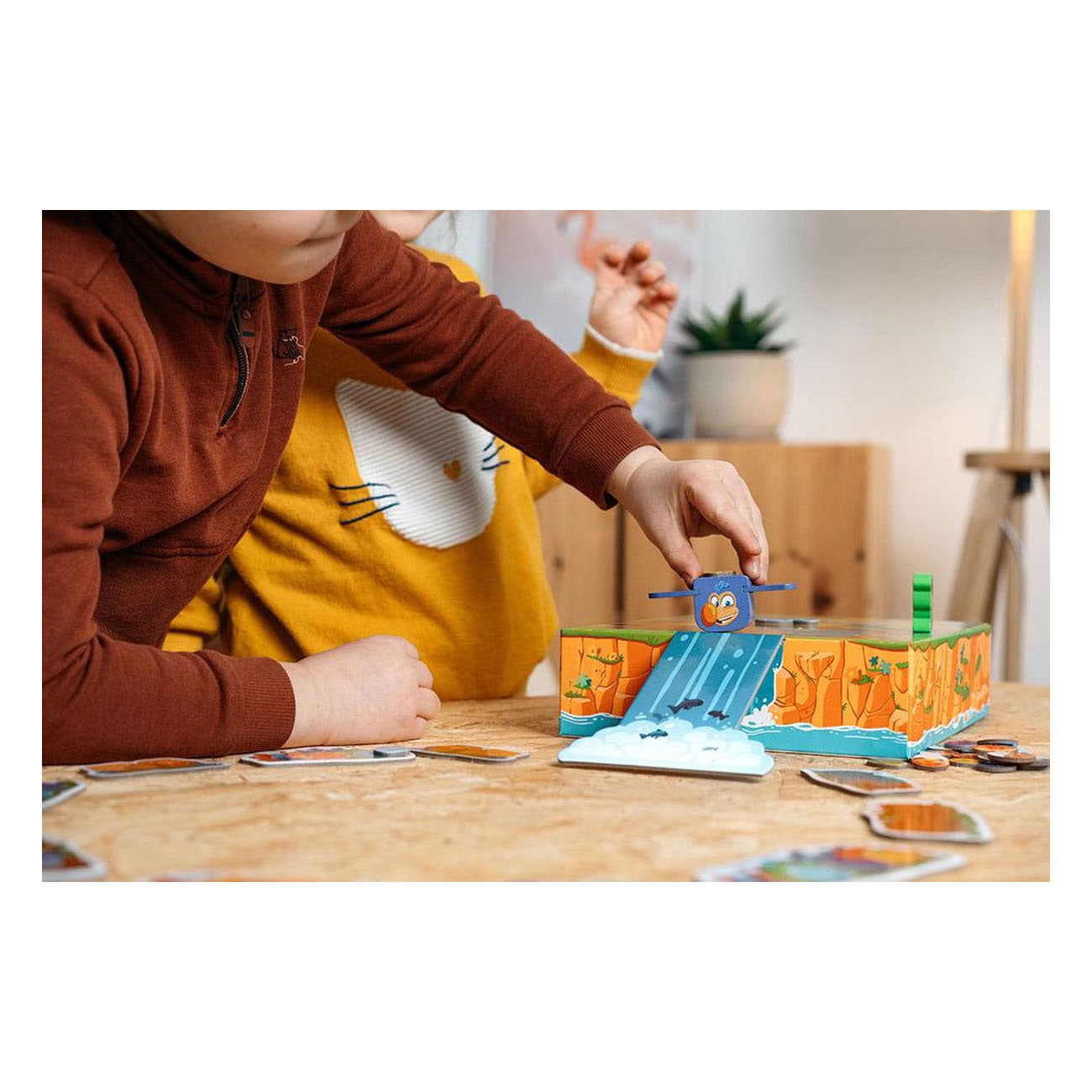 Geronimo-Spiele, blau-oranges Brettspiel, Morris der Dodo