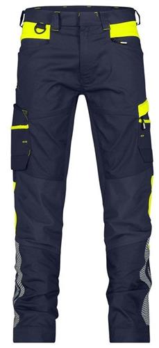 Dassy Hose Hong Kong P K 245gr Nachtblau fluoreszierendes Gelb 54
