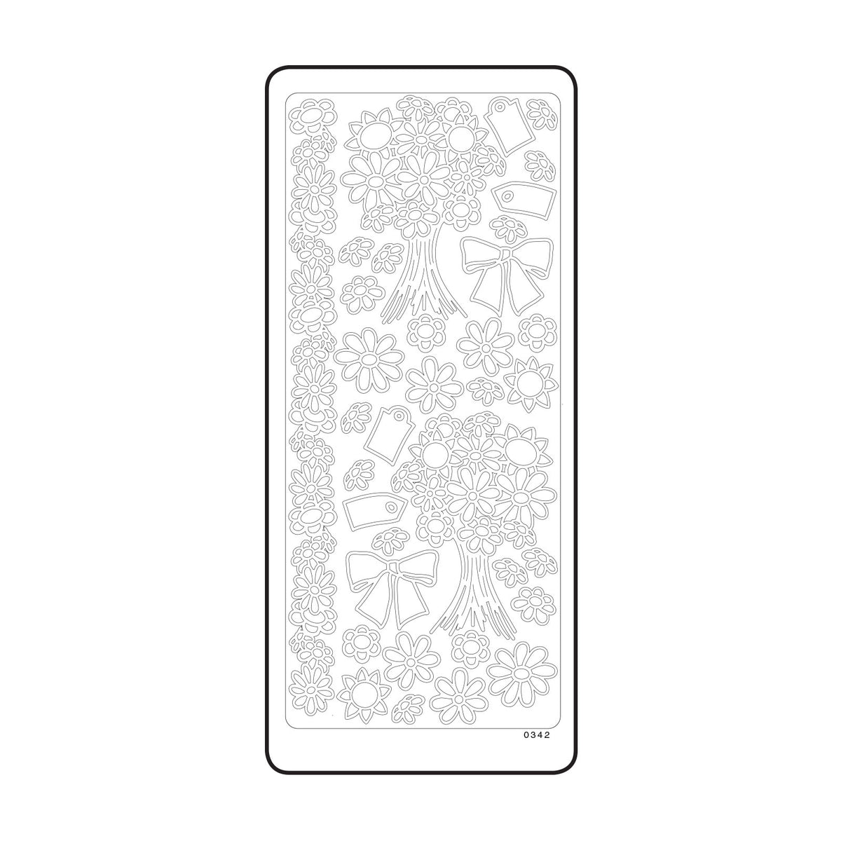 Vaessen creative • Aufkleber 10x23cm 10 Stück goldene Blumen