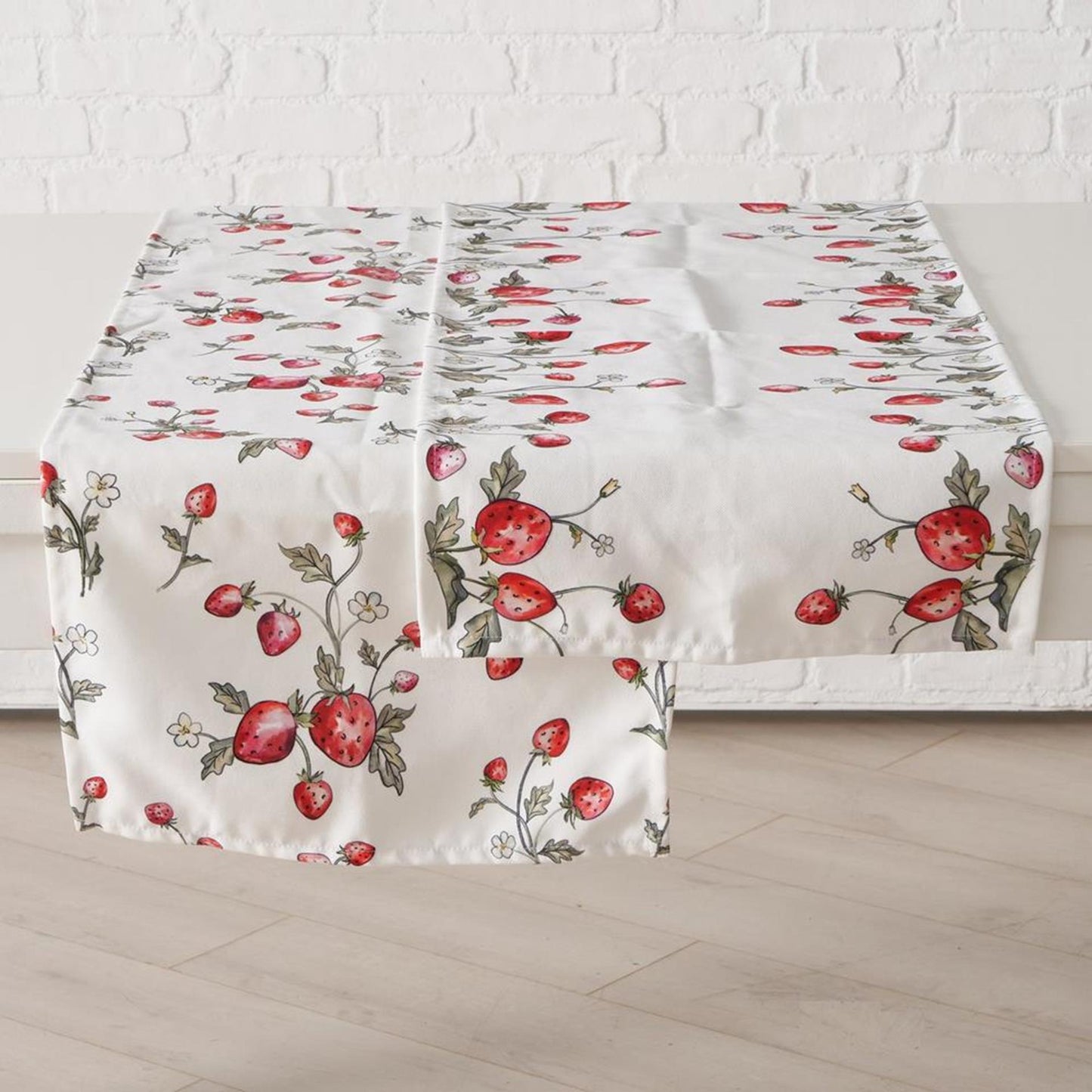 Boltze Home Tischläufer Erdbeere Polyester 40x142cm