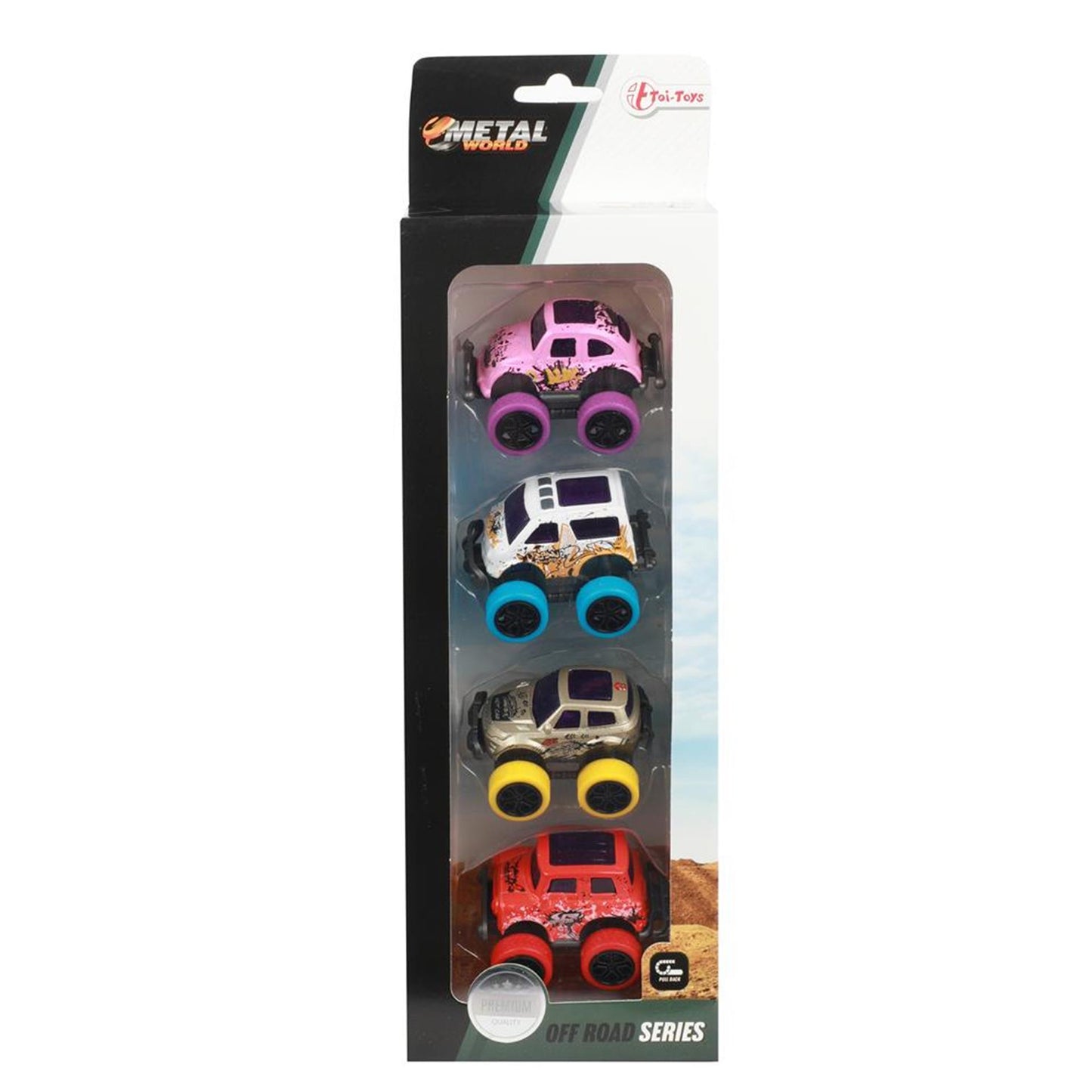 Metall-Rückzug aus der Straße Mini-Autos, 4st.