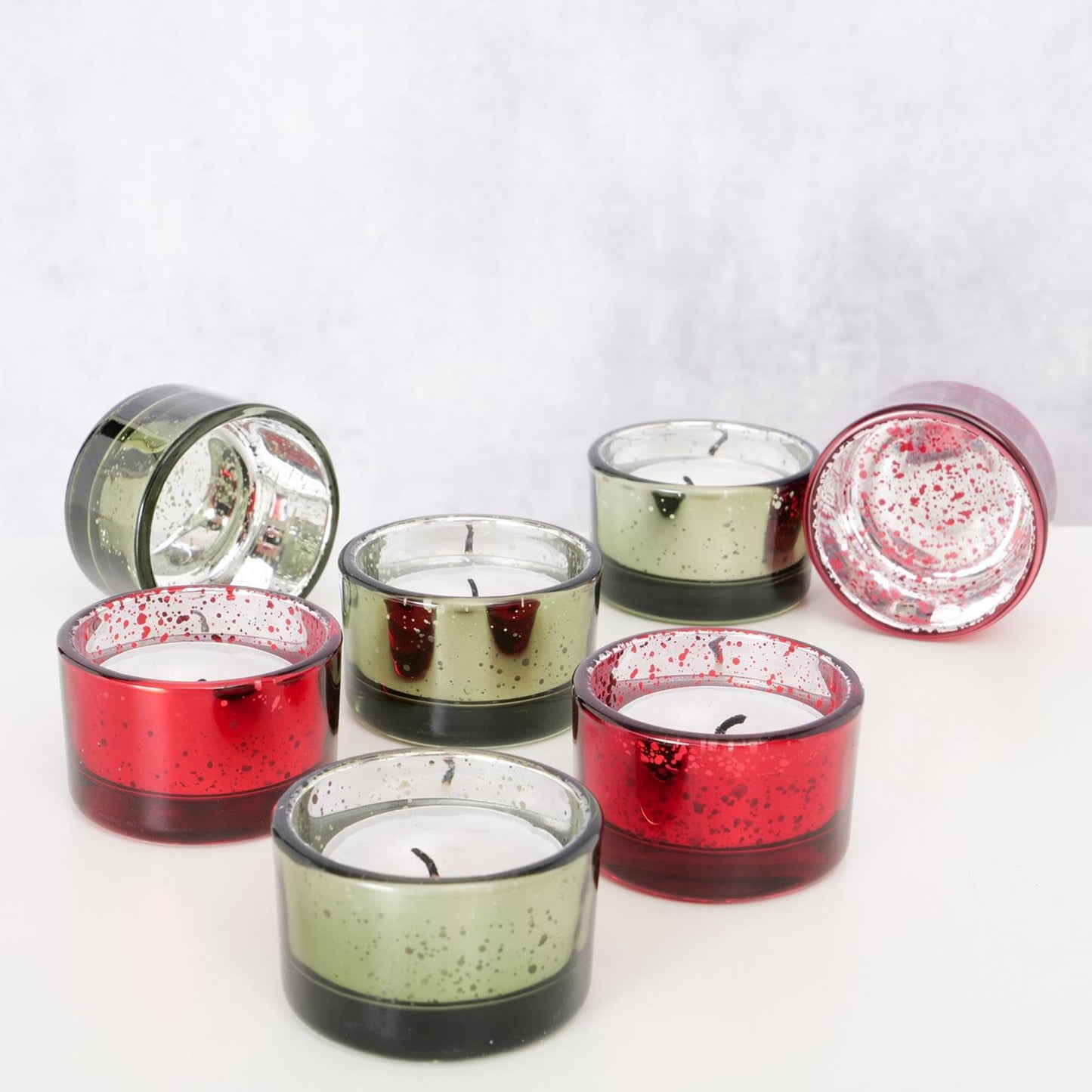 Boltze Home Teelichthalter Glas-Set a 4 h3cm