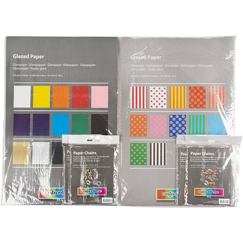 Creativ Company Glanzpapier, Blatt 32x40 cm, 80 gr, 1 Set