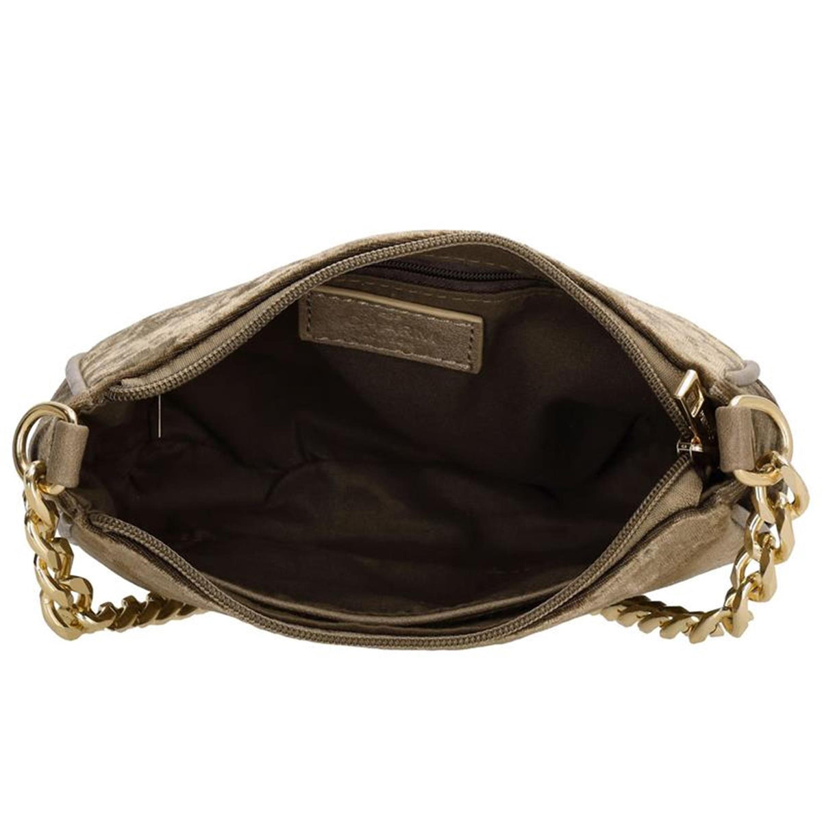 Charm London Samt-Umhängetasche Bronze