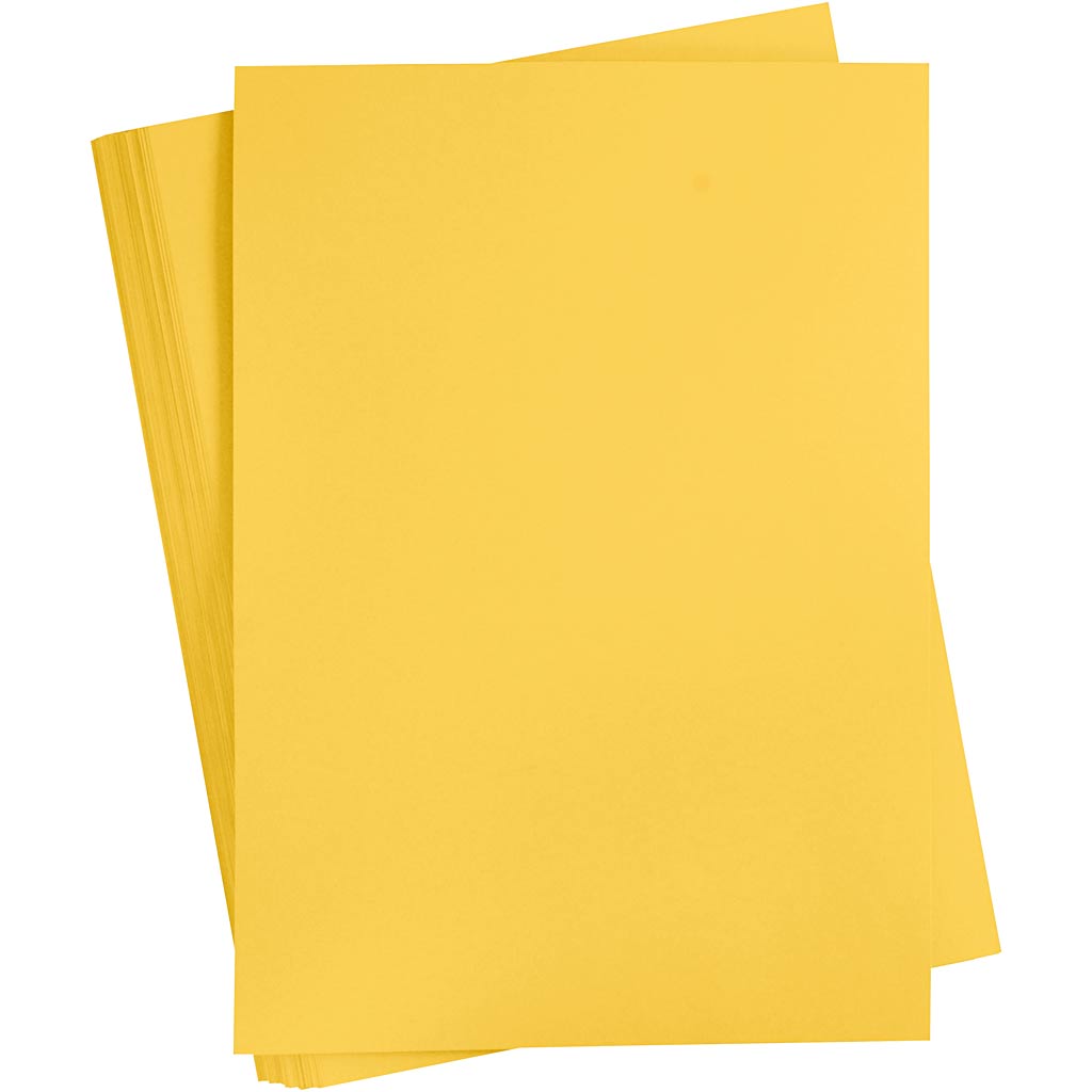 Creativ Company Farbkarton, A2, Blatt 420x594 mm, 180 gr, sonnengelb, 100 Blatt 1 Karton