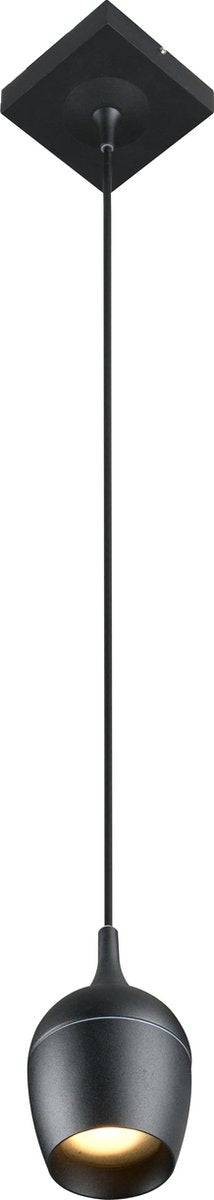 Lucide Preston - Badezimmer-Hängelampe - ø 10 cm - 1xGU10 - IP44 - Schwarz