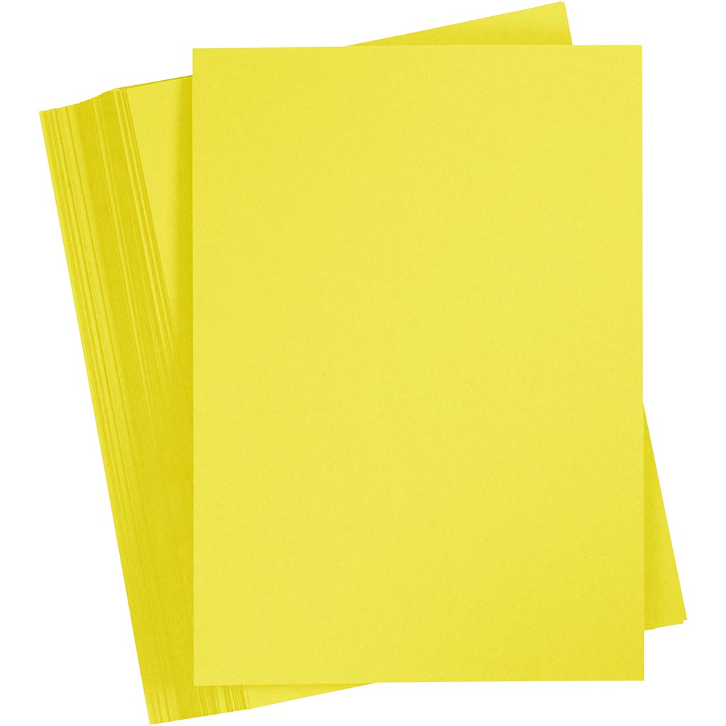 Creativ Company Farbkarton, A5, 180 gr, Sonnengelb, 100 Blatt 1 Karton