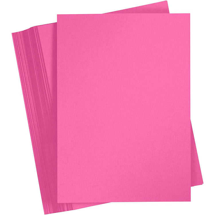 Creativ Company farbiger Karton, A4, Blatt 210 x 297 mm, 180 g, rosa, 100 Blatt 1 Karton