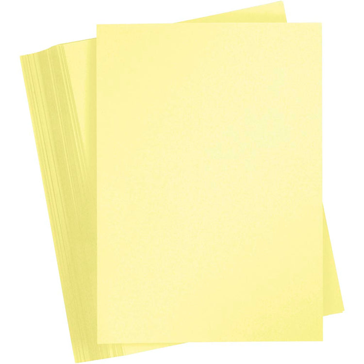 Creativ Company Farbkarton, A4, Blatt 210x297 mm, 180 gr, hellgelb, 100 Blatt 1 Karton