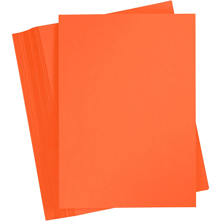 Creativ Company farbiger Karton, A4, Blatt 210 x 297 mm, 180 g, orange, 100 Blatt 1 Karton