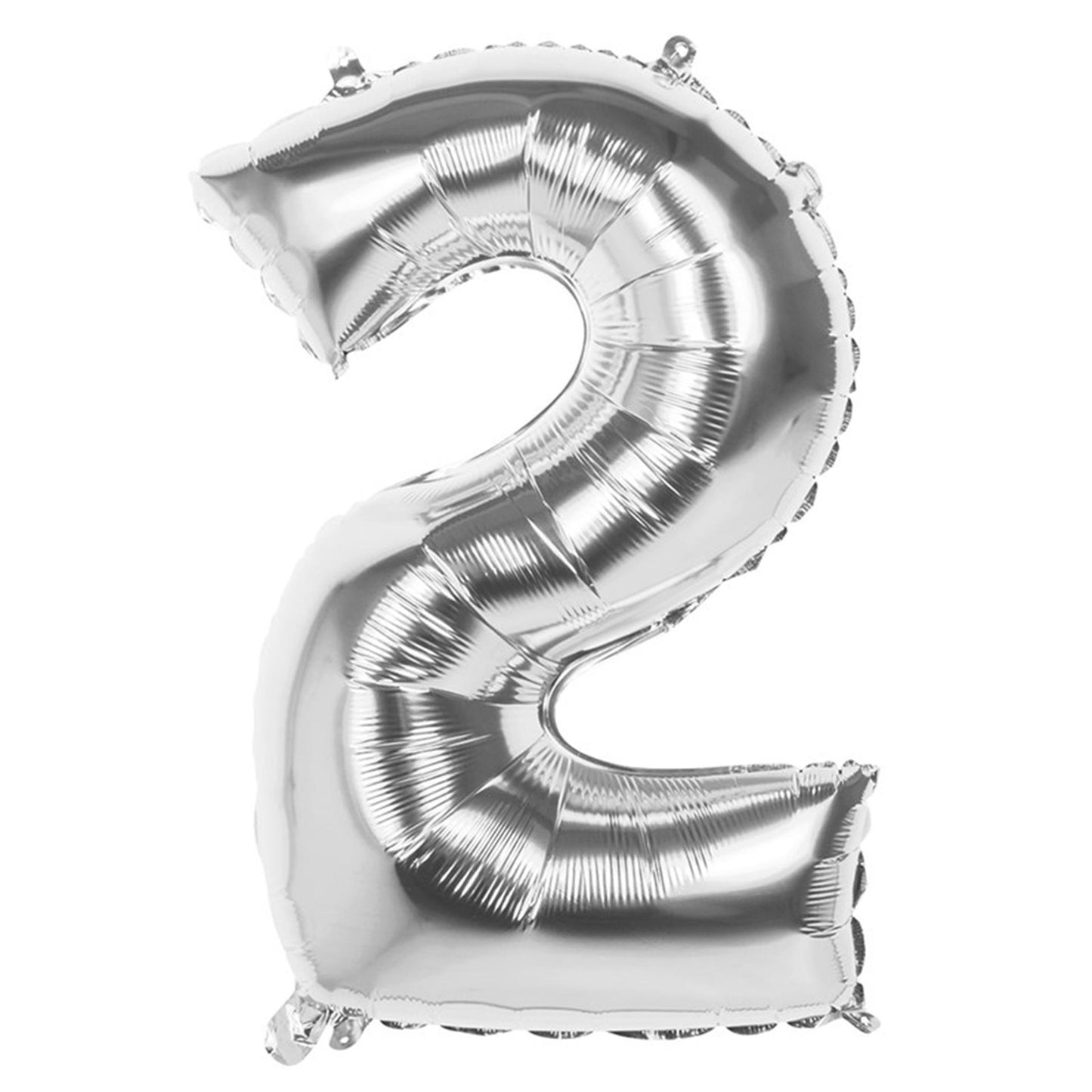 Boland Folienballon Nummer '2' Silber 86cm
