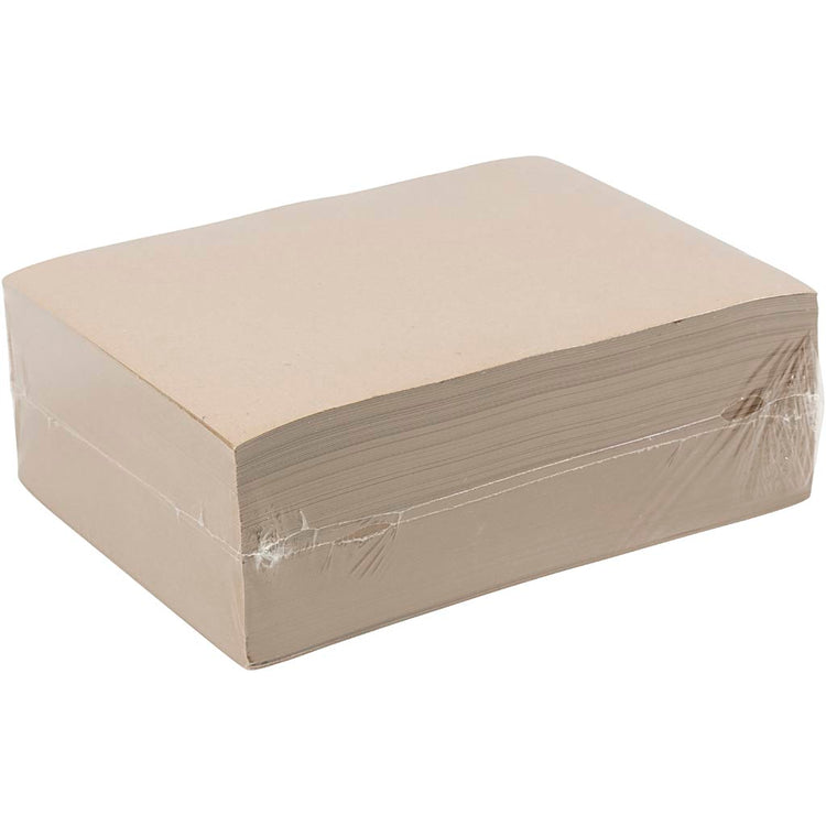 Creativ Company Kraftpapier, A4, Blatt 210x297 mm, 135 gr, graubraun, 500 Blatt 1 Karton