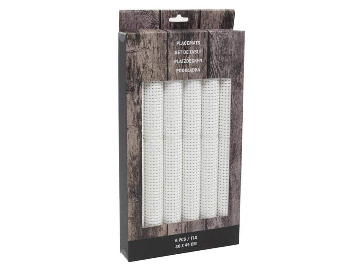 Svenska Living Tischset, 6er-Set, 30 x 45 cm, Polyweiß