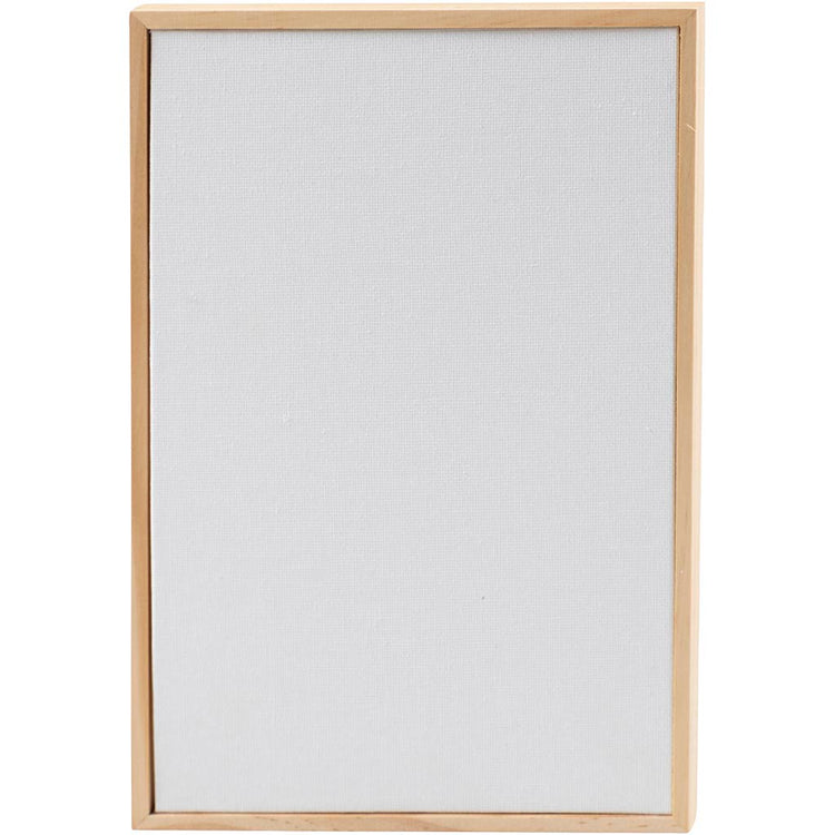 Creativ Company Leinwandpaneel mit Rahmen, Größe 15,8 x 23,8 cm, 280 g, weiß, 10 Stück 1 Karton