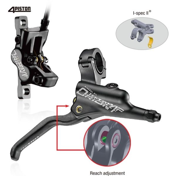 Tektro HD-M745 Hydraulikscheibenbremse RH 1800 mm schwarz
