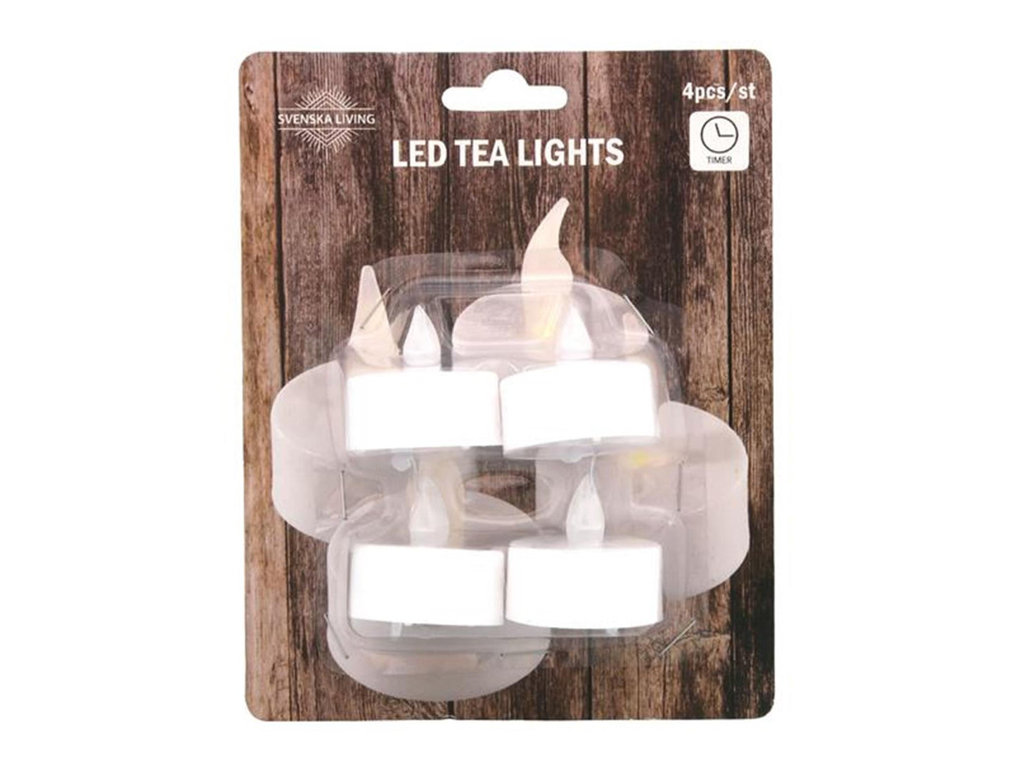 Svenska Living Teelicht LED weiß mit Timer