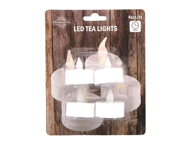 Svenska Living Teelicht LED weiß mit Timer
