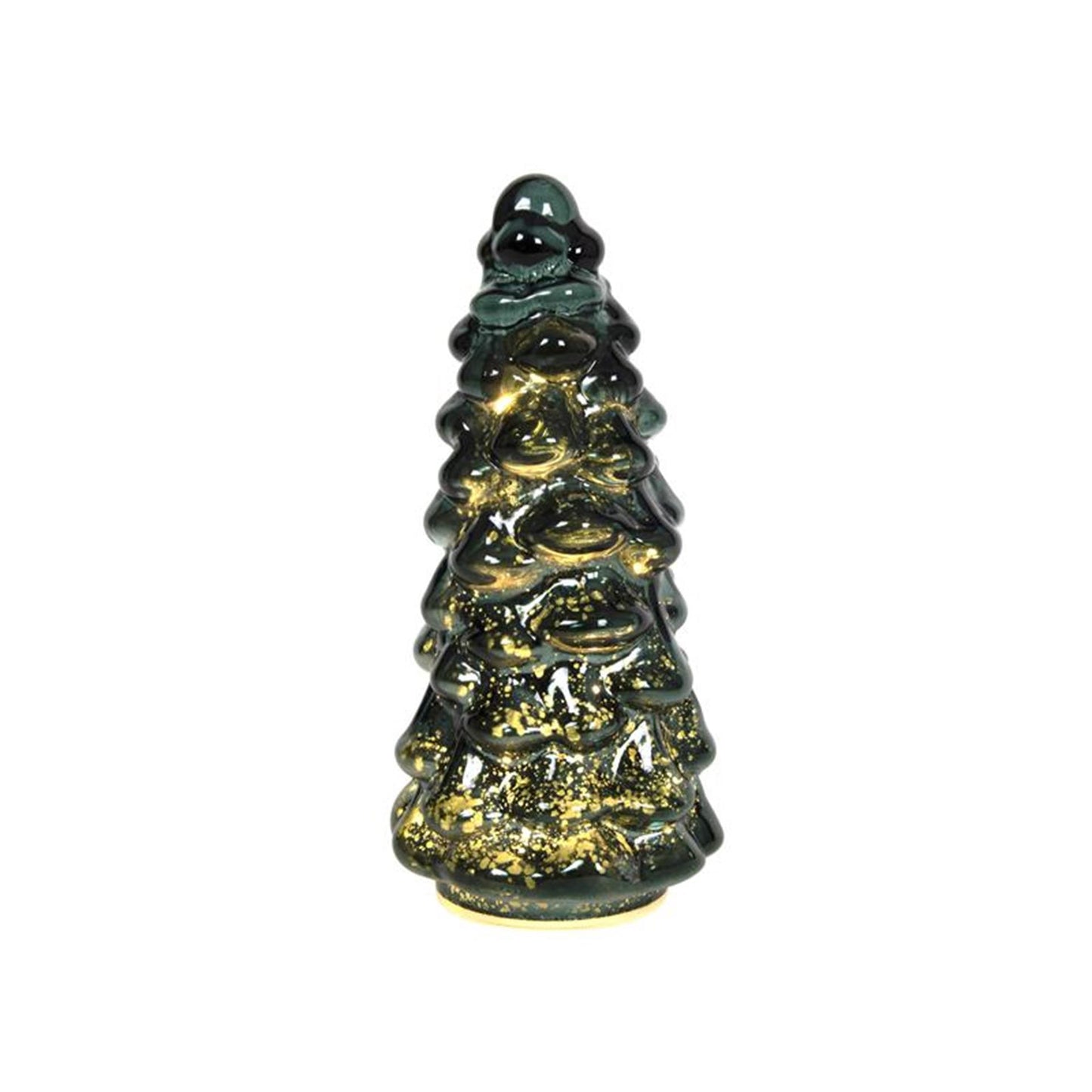 Svenska lebende Statue Weihnachtsbaum Glas LED grün 20cm