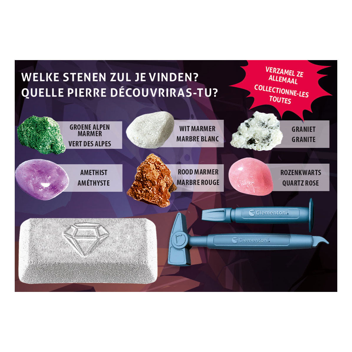 Clementoni Science und Spiel suchen Steine und Mineralien