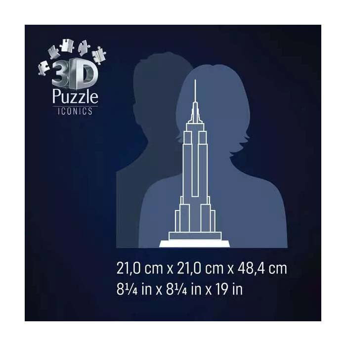 Ravensburger 3D-Puzzle Icons Empire State Building – mit Licht – 241.