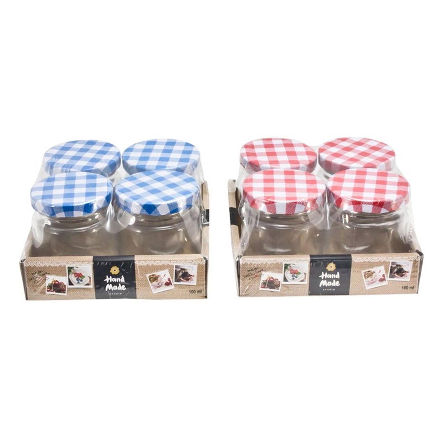 Küchenhelfer Marmeladenglas Einmachglas 100ml 5,5x6,5cm Packung 4 Stk