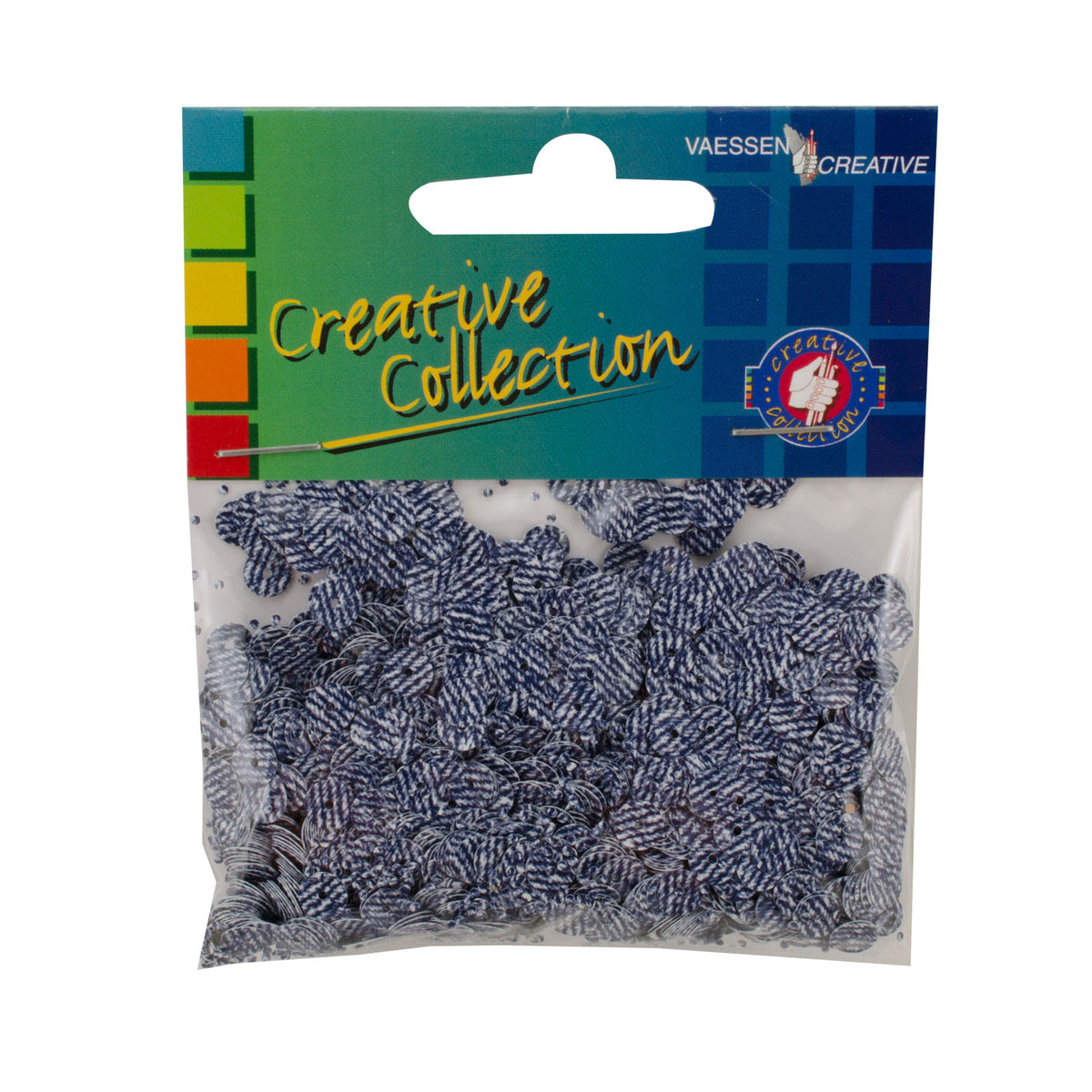 Vaessen creative • Pailletten Öko 6mm 20g Jeansblau