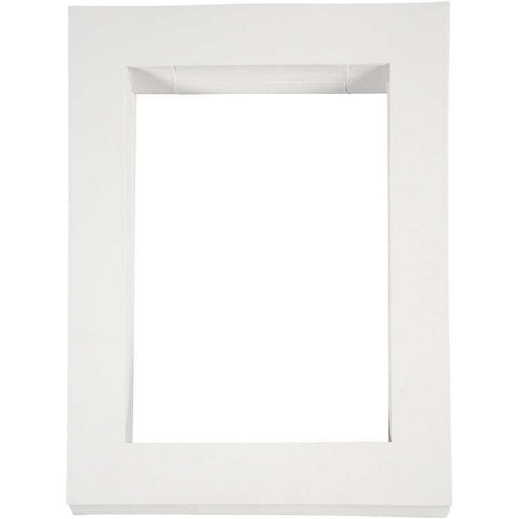 Creativ Company Passepartoutrahmen, A4, Größe 28,5x37 cm, 500 gr, weiß, 100 Stück 1 Karton