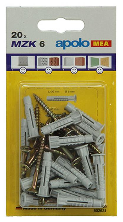 Celo 1015437 - 20 Universalstecker mzk + sps 502631 6mm | 5 Stück