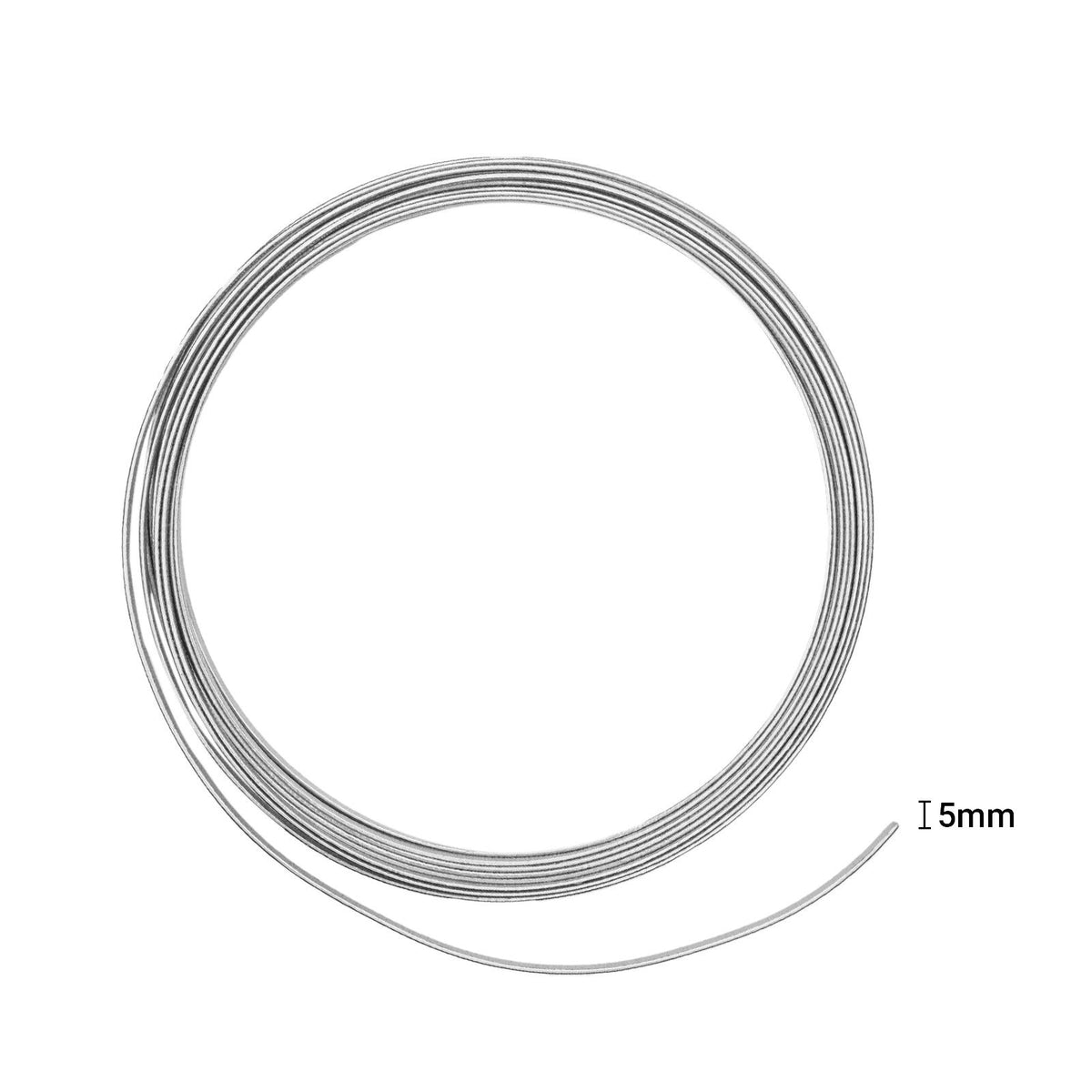 Vaessen creative • Aluminiumdraht geprägt flach 5mmx1mmx5m silber