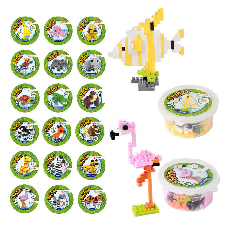 Toi-toys Bauklötze Mini-Tier im Glas