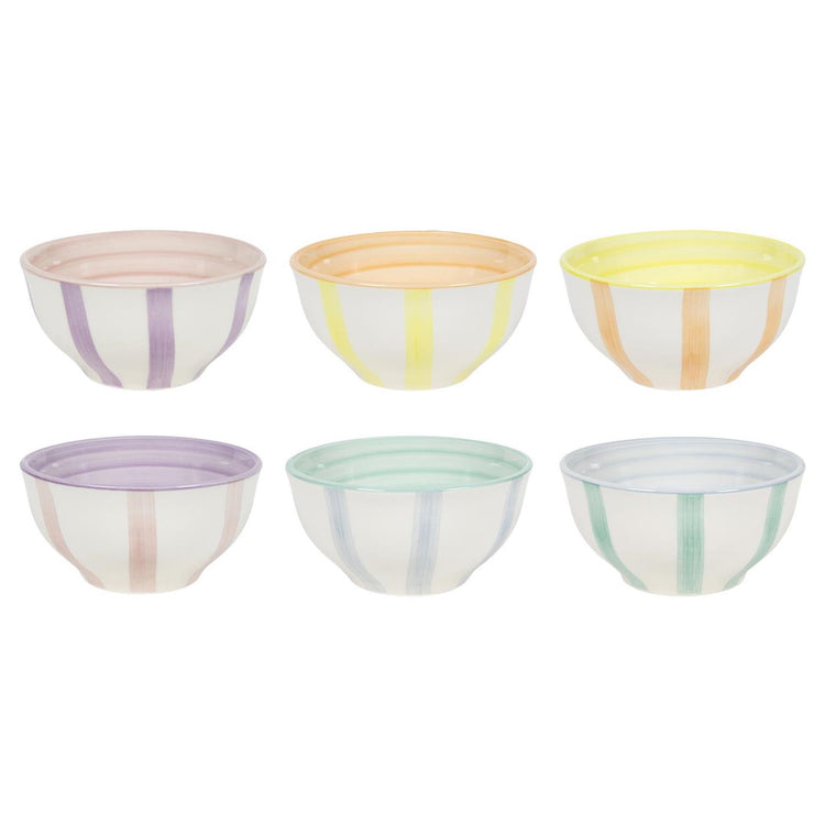 Schüssel Pastellstreifen Box a 6 ø12cm