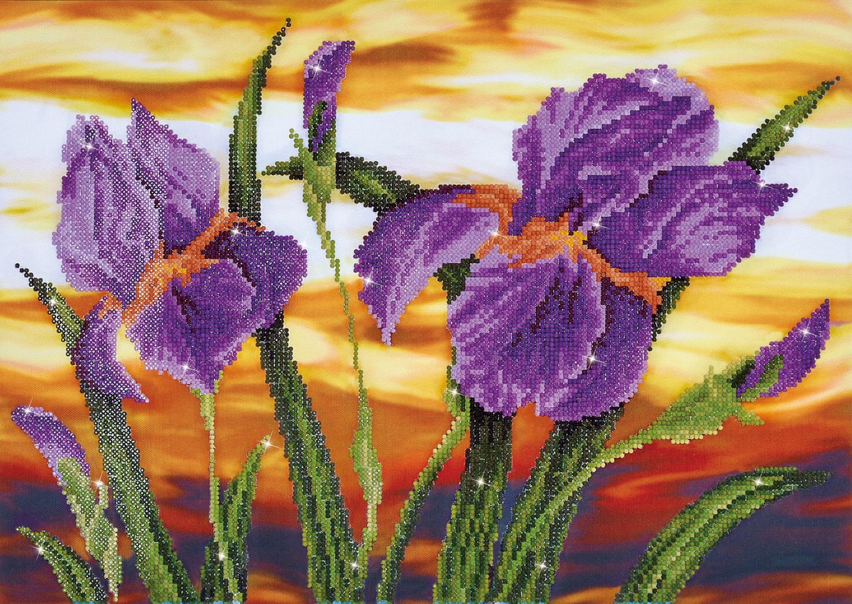 Diamond Dotz Iris Blumen machen Diamantmalerei Diamanten