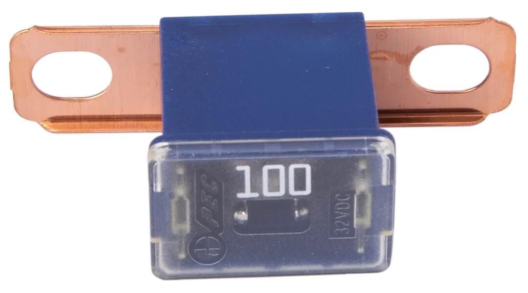 Kleiderhaus Schutz 100A gebogen (CS) m. Schraubenanschluss blau