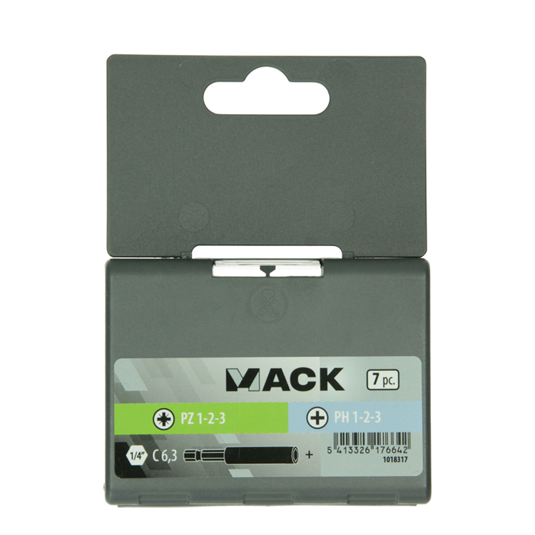 Mack 1018317 - Schraubendreher-Bit-Set 7-teilig | 5 Stück