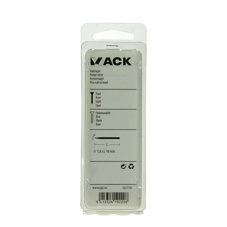 Mack 1017197 – Diamantnagel Stahl unbehandelt 50gr 1,8 x 18 mm | 10 Stück