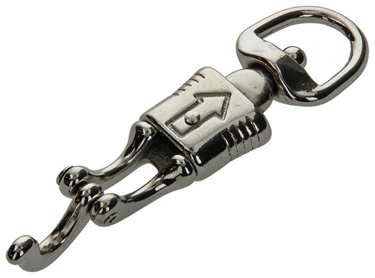 Mack 1006857 - 1 Panikhaken mit drehbarer Öse verzinkt 100mm schwarz | 5 Stück