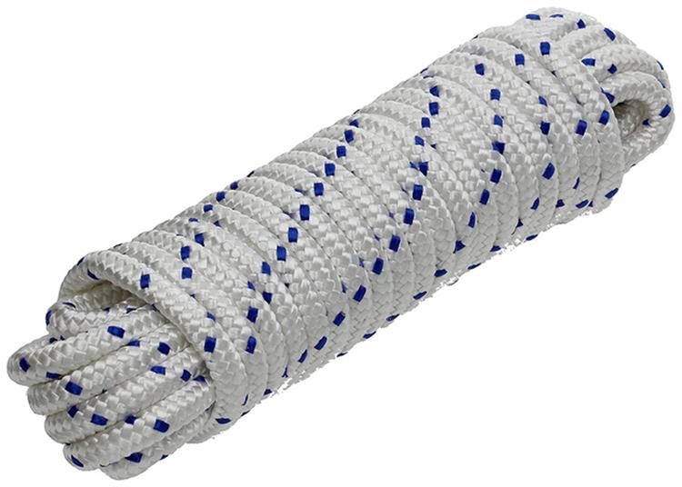 Mack 1006926 – PP-Geflecht, weiß, blau, 12 mm, 10 m | 5 Stück